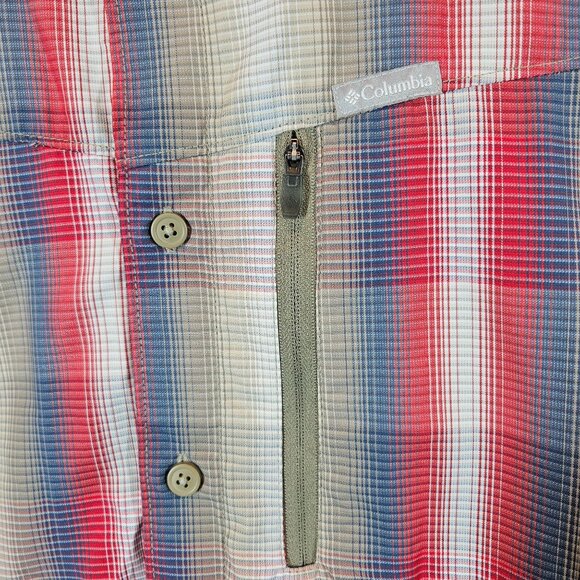 Columbia Mens XXL Omni-Shade Plaid Short Sleeve Button-Up Shirt vented - Picture 6 of 12